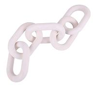 Sirxlevcy Maglia di Catena nel Legno Home Decor Hand 5-Ring Art Craft Ornamento per Tavolo Vassoio Fattoria Ufficio Decorazione da Parete Rustica Bianca