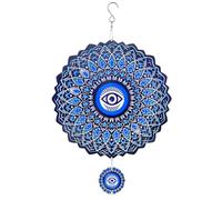 Sirxlevcy Mandala Eye Wind Spinner In Metallo 3D, Campane A Rotanti di Lusso per Giardino, Decorazione da Esterno Appesa, Facile da Usare
