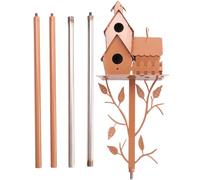 Sirxlevcy Mangiatoie per Uccelli in Metallo da Giardino con Casette per Uccelli per Cortile Cortile Patio All'Aperto (Stile E)