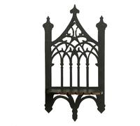 Sirxlevcy Mensola da Parete In Legno Nero Tipo Recinzione Gotica, Semplice per Arredamento Della Casa, Decorazione Della Camera da Letto