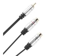 Sirxlevcy Metallo Femmina A Doppio Adattatore Placcato 2, Audio Stereo Splitter Y (F-2 M) (1 A 2 Femmina)