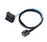 Sirxlevcy Mini SAS HD 12G SFF8643 A 4 Connettori per Cavi SAS 29 Pin SFF8482 Connettori per Cavi Ad Alta Velocità con Controller Connettore di Alimentazione A 15 Pin
