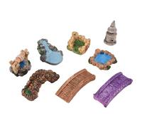 Sirxlevcy Miniature Pond Bridge Kit Figurine Miniatura Craft Fairy Garden GNOME Muschio Terrario Regalo Ornamento Fai da Te Garden Decor