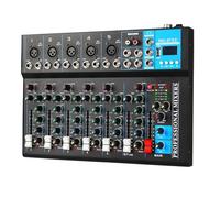 Sirxlevcy Mixer Audio Professionale A 7 Canali con Lettore MP3 USB Console di Miscelazione per Console di Registrazione PC Spina EU