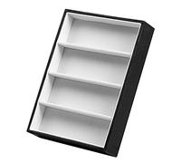 Sirxlevcy Occhiali da Display Occhiali 4 Griglia Occhiali da Display Box Occhiali Display Gioielli Organizer Vassoio - Nero