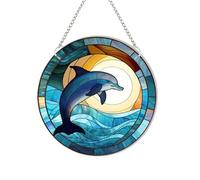 Sirxlevcy Ornamento da Appendere per Finestra in Acrilico Colorato con con Catena, per Decorazioni per Interni Ed Esterni, (11,8 Pollici)