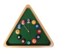 Sirxlevcy Orologio al Quarzo da Biliardo da 13 Pollici con Cornice nel Legno Massello Orologio da Parete per Soggiorno, Camera da Letto