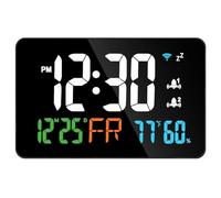 Sirxlevcy Orologio da Parete Intelligente con Display Digitale A LED, Termometro Intelligente e Supporto Wi-Fi per la Calibrazione Automatica.