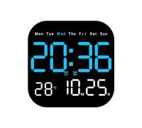 Sirxlevcy Orologio da Tavolo Elettronico A LED Temperatura Data Settimana Orologio con Display 12/24H Sveglia LED A Parete con B