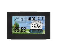 Sirxlevcy Orologio Meteorologico con Schermo Digitale Multifunzione con Sensore di Temperatura e umidità per Interni Ed Esterni