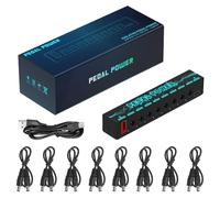 Sirxlevcy PEDAL POWER Alimentazione Pedale per Chitarra Alimentatore per Effetti per Chitarra 8 Uscite CC Isolate Sostituzione per Chitarra A Pedale per Effetti per Chitarra