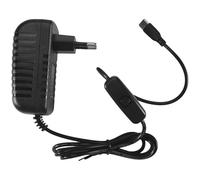 Sirxlevcy per 4B Alimentatore 5V 3A Tipo-C Alimentatore con Interruttore sopra/OFF Caricatore USB-C Spina UE