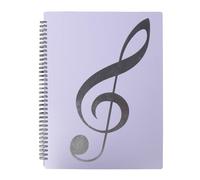 Sirxlevcy per Musicali, Capacità di 60 Pagine, Porta Musicali, Adatto per Formato Carta A4, Scrivibile e Rimovibile (Viola) Resistente e Facile da Installare