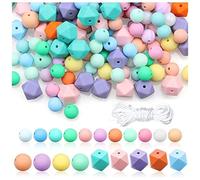 Sirxlevcy Perline Sciolte in Silicone per Creazione di Poligonali per Gioielli Braccialetto Collana Fai da Te