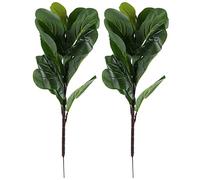 Sirxlevcy Piante Artificiali Foglia di Violino Fico Faux Ficus Lyrata Albero Cespugli Finti Pianta per Giardino Finestra Scatola Decor