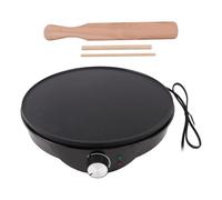 Sirxlevcy Piastra Elettrica per Crepes da 12 Pollici Antiaderente con Spatola per Distribuire L'Impasto. per Scones. Spina EU.