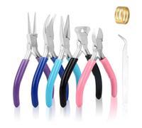 Sirxlevcy Pinze per Gioielli, Confezione da 5 Pinze per Creazione di Gioielli, Pinze per Pinze e Tronchesi per Lavori Artigianali di Riparazione di Gioielli