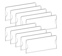 Sirxlevcy Porta in Acrilico Porta in Plastica Acrilica Trasparente 2X8 Pollici, Targhette da Parete con Cornice per Ufficio, Casa