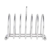 Sirxlevcy Porta Pane Tostato Porta Toast nel Acciaio per 6 con Piedini Un Sfera e Maniglia per Il Trasporto ad