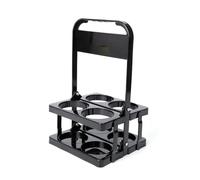 Sirxlevcy Portabevande Pieghevole In Plastica A 4 Fori, Portabevande Riutilizzabile con Manico Portabevande Portatile Nero