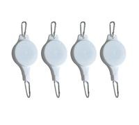 Sirxlevcy Puleggia per Piante Gancio Retrattile Puleggia per Piante Ruota Regolabile In Altezza per Piante Sospese da Interno (4 Pezzi) Bianca