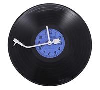 Sirxlevcy Quartz Round Retro Orologio da Parete Art Design Cucina Soggiorno Decorazione della Casa Orologio da Vinile Orologio Blu Nero in Plastica