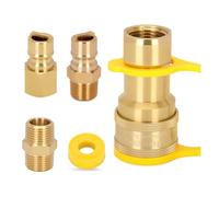 Sirxlevcy Raccordi A Sgancio Rapido per Gas Naturale da 1/2 Pollice, Kit di Sgancio Rapido per Tubo Flessibile del Propano, per Grill A Gas, Riscaldatore e Generatore