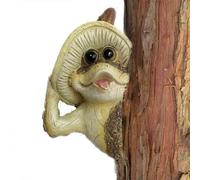 Sirxlevcy Rana Silenziosa Peeker Tree Garden Tree Sculptures Outdoor Face Face Garden Tree Hugger Statua Cortile Esterno per Interni Facile da Installare Facile da Usare C