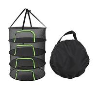 Sirxlevcy Rete Pieghevole per Asciugatura Stendibiancheria per Aromatiche Cesto Appeso Borsa per Asciugatrice Rete per Asciugatura per Piante Boccioli di Fiori - 4 Strati