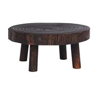 Sirxlevcy Rotondo Piedistallo nel Legno per Piante nel Vaso Riser Pianta nel Vaso Scaffale per Piante nel Vaso per Interni Ed Esterni Decorazioni per La Casa A