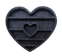 Sirxlevcy Scaffale nel Legno di 'Elfo della Luna Scaffale Un Parete per Esposizione di Olio di Un Forma di Cuore Scaffale da Esposizione per Casa A