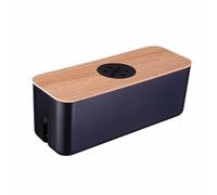 Sirxlevcy Scatola Portacavi di Ricarica da Tavolo Dati Dispositivo di Archiviazione Presa di Corrente Dispositivo di Gestione Cavi Nero