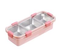 Sirxlevcy Scatola Portapranzo A 3 Scomparti, Bento Box In Acciaio, Contenitore Portatile per Alimenti per Bambini, Scatola per Snack A Prova di Perdite A