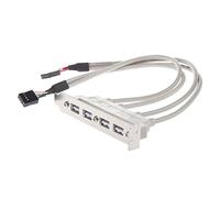 Sirxlevcy Scheda 4 porte USB 2.0 a 9 pin intestazione Staffa di prolunga