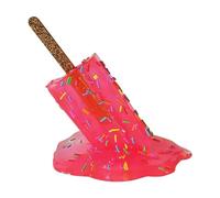 Sirxlevcy Scultura di Ghiaccioli Che Si Fondono, Ornamenti Creativi in Resina per Gelato Che Si Scioglie, con Lecca-Lecca, Spiaggia Estiva, Durevole, Facile da Installare, B