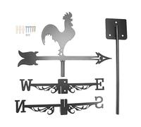 Sirxlevcy Segnavento Un Forma di Gallo - Siluetta della Banderuola Un Forma di Galletto retrò - Indicatore della Direzione del per La Fattoria All'Aperto