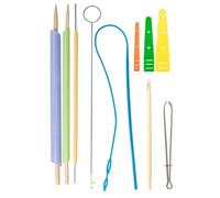 Sirxlevcy Set di Attrezzi per Girare e Infilare Tubi di Stoffa. Include Strumento per Infilare Il Cordoncino e Attrezzo per Infilare Il Cordoncino nel Set di Cucito. Realizzato in Plastica e Metallo.