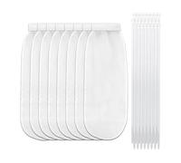 Sirxlevcy Set di Filtri Anti-Pelucchi e Fascette per Lavatrice, Include 8 Filtri Anti-Pelucchi In Rete di Nylon e 24 Fascette, Filtraggio Dei Pelucchi