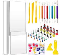 Sirxlevcy Set di Frese, Rullo di Argilla Polimerica, per La Produzione DIY di Argilla, Il Set di Modelli in Argilla può Essere Utilizzato A Casa, A Scuola, in Ufficio, ECC.