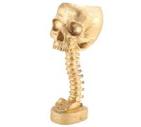 Sirxlevcy Set Fioriera con Teschio In Resina e Supporto per Colonna Vertebrale, Vaso con Teschi In Poliresina, Decorazione di Halloween Testa di Teschio Umano Retrò Fiore Riutilizzabile Facile da Usar