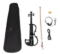 Sirxlevcy Set Introduttivo per Violino Elettrico per Principianti 4/4 Violino Elettrico Ebano Silenzioso