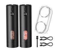 Sirxlevcy Set Macina Sale e Elettrico - Macina Sale e Automatico Ricaricabile Tramite USB, Set di Saliere e Pepiere