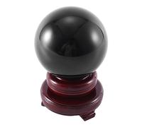 Sirxlevcy Sfera di Nera Naturale 80MM con Sfera di di Dimensioni con Base