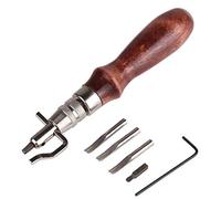 Sirxlevcy Smussatrice per Bordi Regolabile 7 nel 1 per Cucitura e Cordonatura, Strumento per Scanalatura nel Pelle, Strumenti per Taglio Manuale nel Pelle