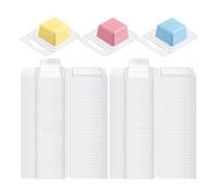 Sirxlevcy Stampi per Fusione di da 200 Pezzi Stampi per Candele Quadrati Trasparenti da 1 Oz per Cioccolatini Fai-da-Te Candele Che Sciolgono la per Creare Sapone Facile da Usare