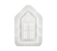 Sirxlevcy Stampo in Silicone per Portacandele per La Casa, DIY Fatto A Mano, Finestre, Case, Cemento, Resina, Candeliere, Stampi per Artigianale S