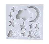 Sirxlevcy Stampo per Cioccolato Star Moon, Stampi per Nuvole, Accessori per Decorare Torte, per Strumenti Fai da Te, 1 Pezzo
