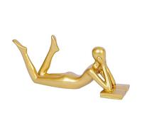 Sirxlevcy Statua da Lettura con Decorazioni Dorate Decorazioni per la Casa Dorato Decorazioni per la Casa per Soggiorno Statuine da Lettura Astratte in Resina, Un Durevole e Facile da Usar