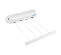 Sirxlevcy Stendibiancheria Retrattile Telescopico Interni Esterni Fissato al Muro Stendibiancheria Appendino Corda Asciugatura (4 Linee)