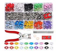 Sirxlevcy Strumento Pinza + 100 Set 10 Colori di Bottoni per Cucire nel Metallo Vuoti Solid Studs Snap Fasteners per di Vestiti